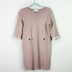 Bognar Blu Made in Italy designer light pink knit vintage sweater dress Size M